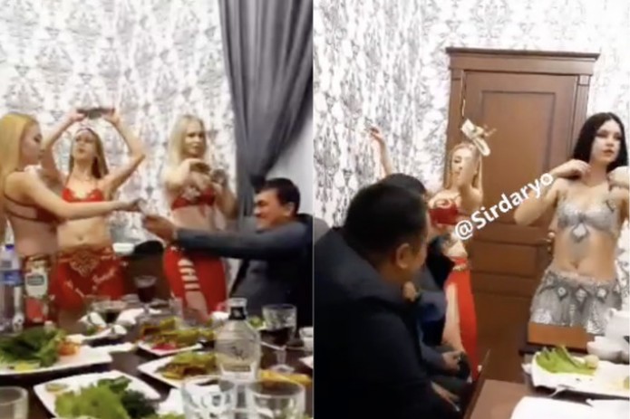 Хокимият Сырдарьинской области пригрозил увольнением чиновникам за видеозапись с танцовщицами в ресторане