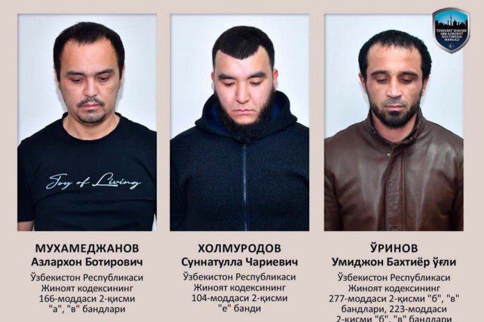 Toshkentda ushlangan yana bir jinoiy guruh a’zolariga sud hukmi o‘qildi