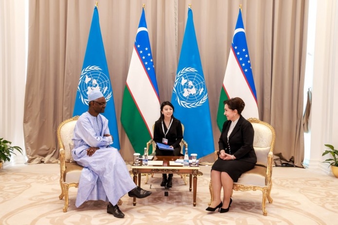 Tanzila Narbayeva BMT Bosh kotibi o‘rinbosari Ibrohim Tiau bilan uchrashdi