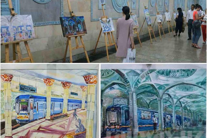 В столичном метрополитене проходит выставка изобразительного искусства