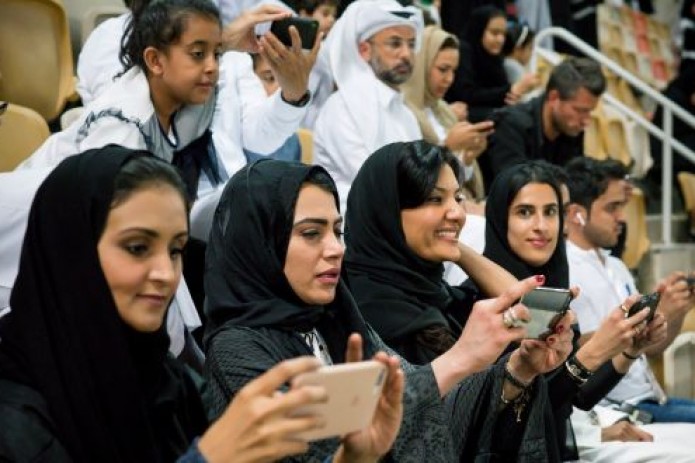Saudi women observe football match in Riyadh stadium for first time