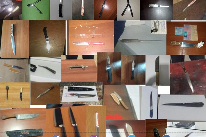 За 1 день сотрудники ГУВД столицы изъяли у прохожих 39 ножей