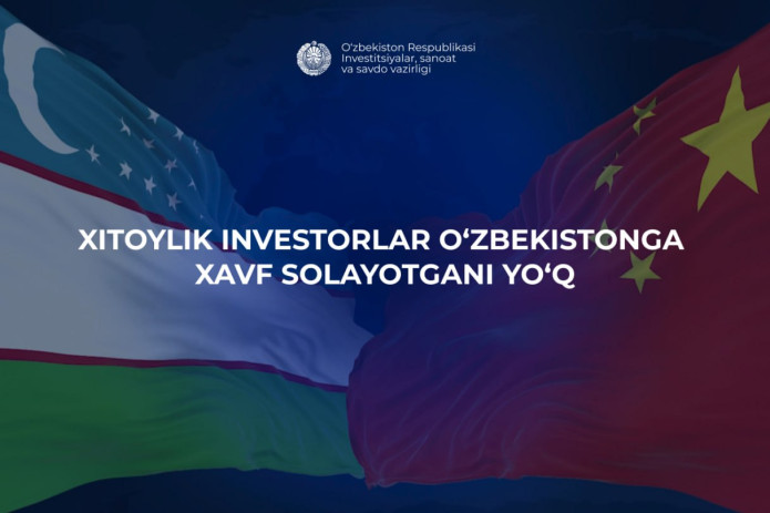 Investitsiyalar, sanoat va savdo vazirining o‘rinbosari Ilzat Kasimov: Xitoylik investorlar O‘zbekistonga xavf solayotgani yo‘q