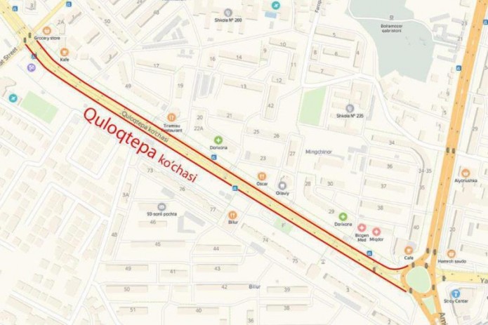 Улица «Қулоқтепа» в Юнусабадском районе переименована в «Рихсилий»