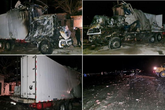 "Qamchiq" dovonida Shacman yonib ketishi oqibatida haydovchi va yo‘lovchi vafot etdi