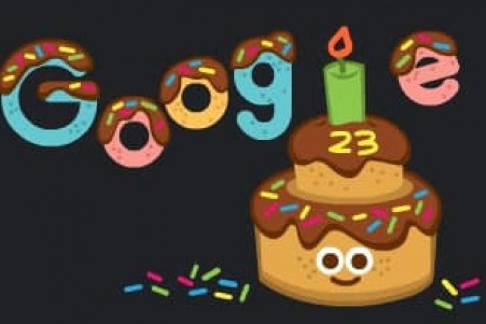 Google bugun o'zining 23 yoshini shirinlikli doodle' bilan nishonlamoqda