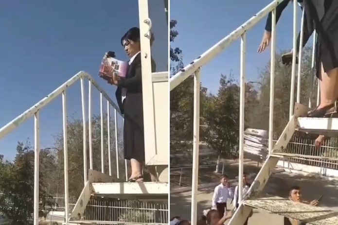 Samarqandda kitobni "uloqtirib" tarqatgan o'qituvchi va maktab direktori ishdan haydaldi
