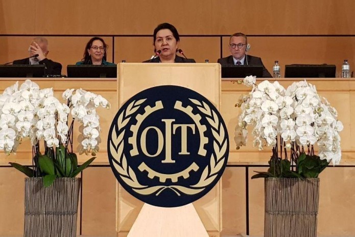 Tanzila Narbaeva attends International Labor Conference