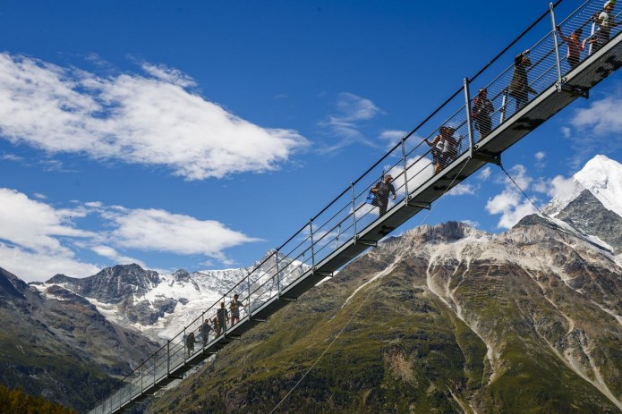 Switzerland opens world's longest pedestrian suspension bridge