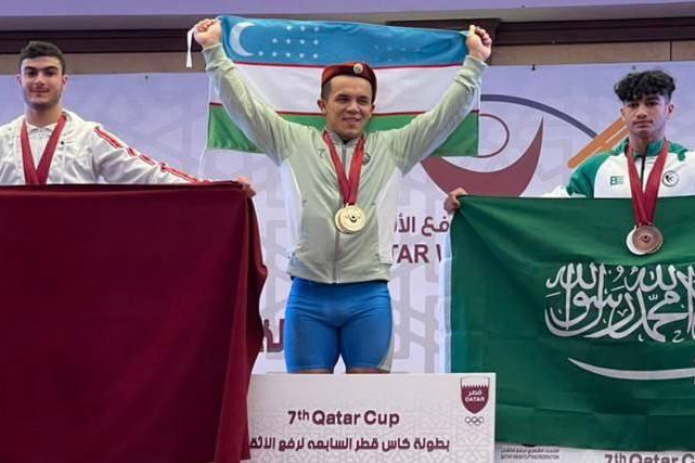 Uzbek weightlifter wins 3 gold medals in Qatar