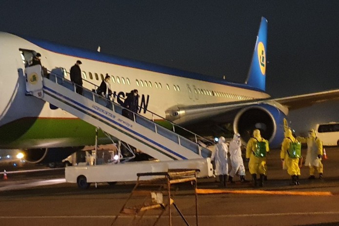 Прибыл третий рейс с эвакуированными из Китая гражданами Узбекистана
