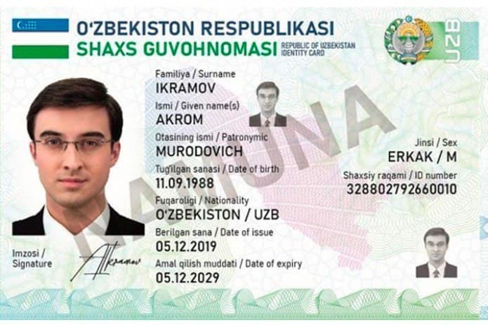 pasportni id kartaga almashtirish muddati