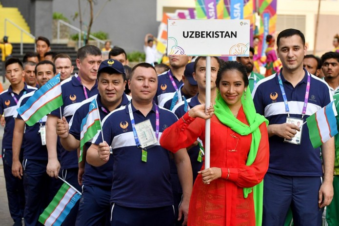 Азиатские игры-2018: В Джакарте подняли флаг Узбекистана
