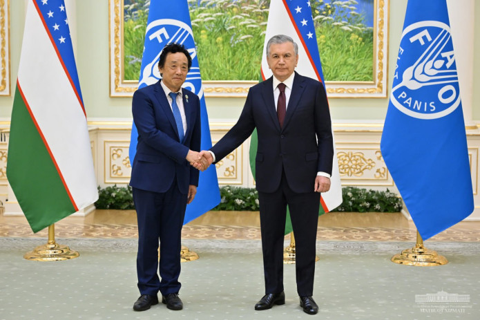 Shavkat Mirziyoyev FAO bosh direktori Syuy Dun’yuyni qabul qildi