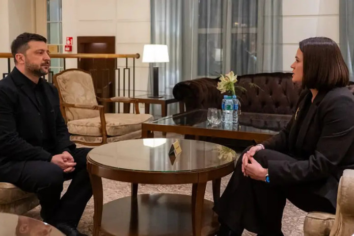Zelenskiy va Tixanovskaya o'rtasidagi birinchi ikki tomonlama uchrashuv bo'lib o'tdi