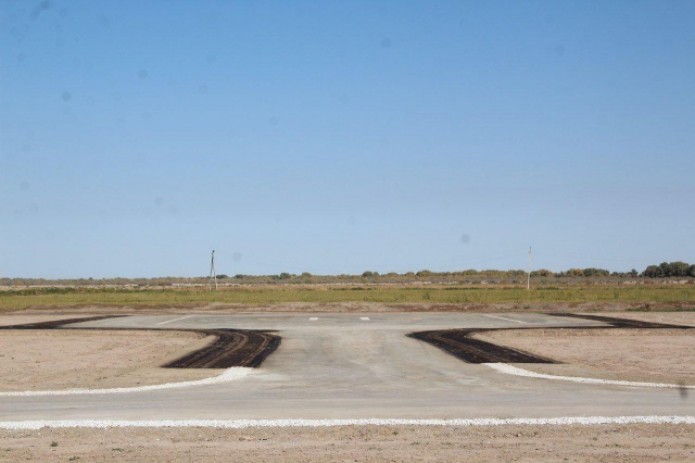 В Муйнаке построили вертолетную площадку для туристов
