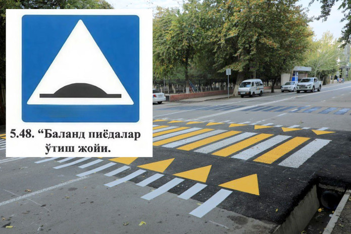 Oʻzbekistonda piyodalar xavfsizligini ta’minlash uchun yangi yo‘l belgisi joriy etiladi