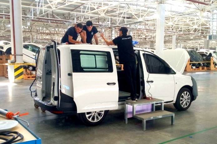 В Джизаке началось производство нового Volkswagen Caddy V