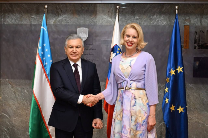 Prezident Shavkat Mirziyoyev Sloveniya Milliy assambleyasi Raisi Urshka Klakochar-Zupanchich bilan uchrashuv o‘tkazdi