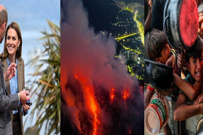 Uels shahzodasi va malikasining Shotlandiyaga tashrifi, Janubiy Koreyadagi o'rmon yong'inlari, G'azoda issiq ovqat uchun navbat. Kun suratlari