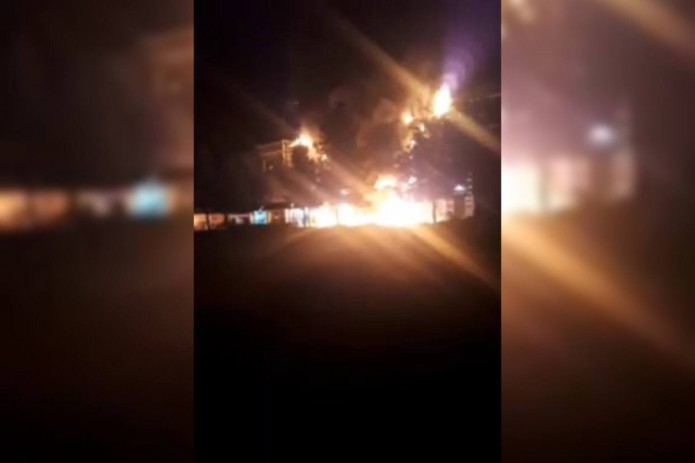 В Самарканде погорел ТЦ «Энтрогроплюс»