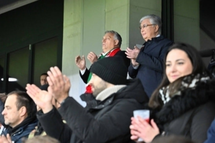 To‘qayev Vengriyada futbol ko‘rish uchun stadionga bordi