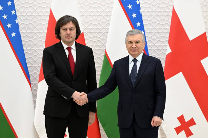 Shavkat Mirziyoyev Gruziya Bosh vaziri Irakliy Kobaxidze boshchiligidagi delegatsiyani qabul qildi