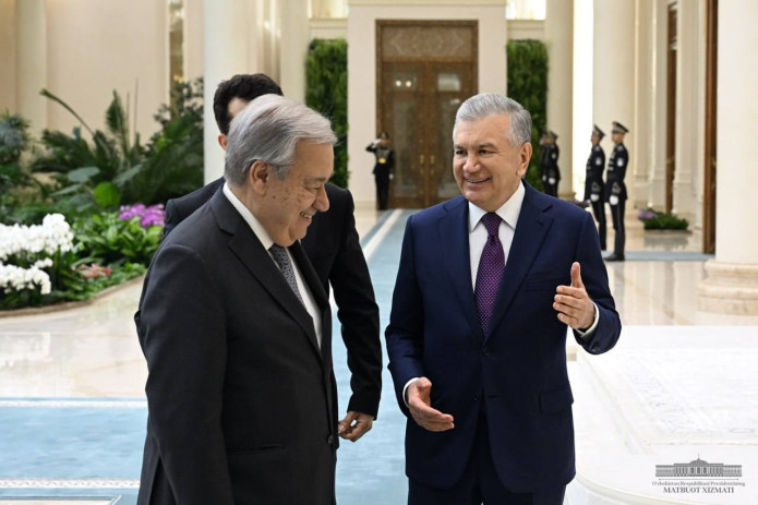 Shavkat Mirziyoyev BMT Bosh kotibi Antoniu Guterrish bilan uchrashuv o‘tkazdi