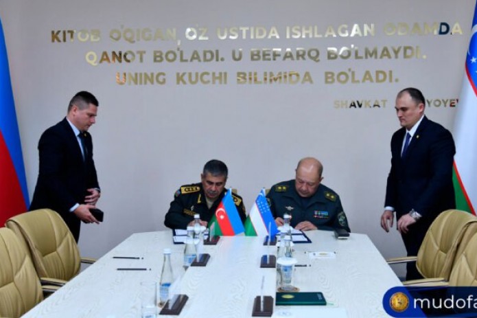 Uzbekistan and Azerbaijan sign military cooperation plan