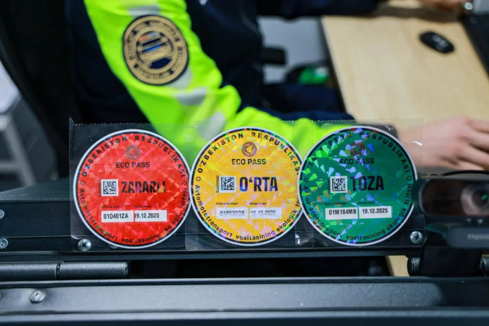 Toshkentda avtomobillarga ekostiker berish boshlandi