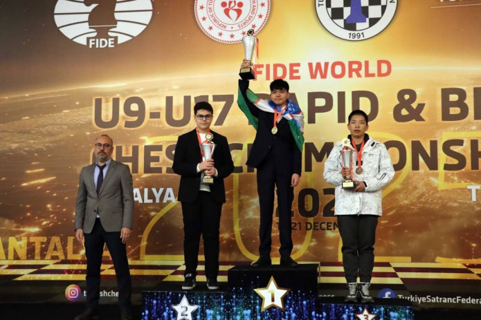 O‘zbekiston yosh shaxmatchilari jahon chempionatida umumjamoa hisobida 1-o‘rinni egalladi