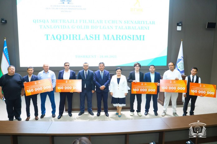 O‘zbekistonda talabalarga 5 ta qisqa metrajli film yaratishlari uchun 750 mln soʻm mablagʻ taqdim etildi