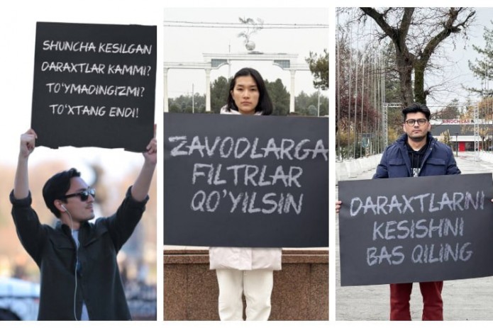 "Shu kunlarda ololmayapman to'yib nafas" — Faollar toza havo uchun fleshmob uyushtirishdi