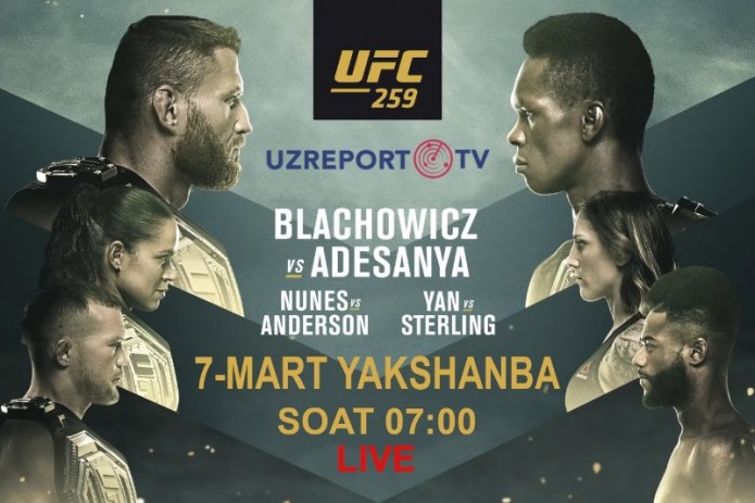 UZREPORT TV приобрел права на трансляцию турнира UFC 259