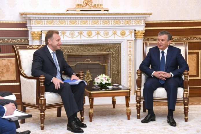 President Shavkat Mirziyoev receives First Deputy Prime Minister of Russia