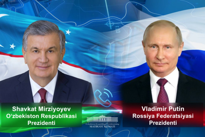 Shavkat Mirziyoyev va Vladimir Putin telefon orqali muloqot qilishdi