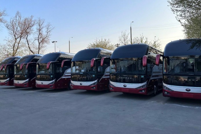 Toshkent-Buxoro yo‘nalishi uchun yangi 10 ta YUTONG avtobuslari olib kelindi