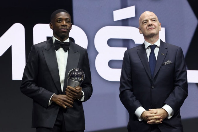 Usmon Dembele FIFA talqiniga ko‘ra yilning eng yaxshi futbolchisi bo‘ldi