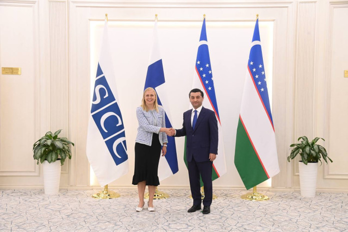 Baxtiyor Saidov YXHT raisi, Finlyandiya tashqi ishlar vaziri Elina Valtonen bilan uchrashdi