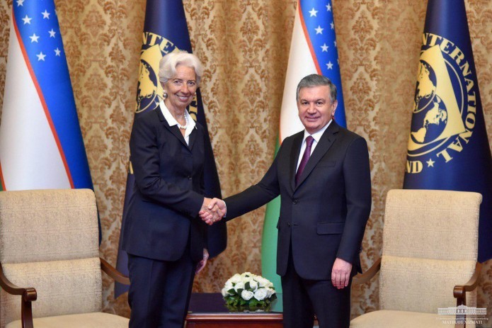 Shavkat Mirziyoev receives Christine Lagarde