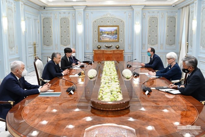 Shavkat Mirziyoyev AQSH delegatsiyasini qabul qildi