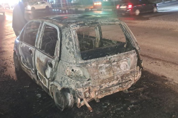 Toshkent shahrida Matiz yonib ketdi