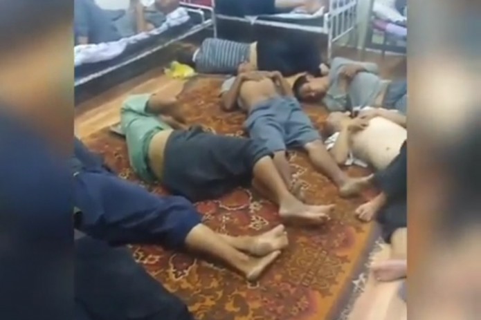 В психоневрологическом диспансере Кашкадарьи пациентов оставили спать на полу
