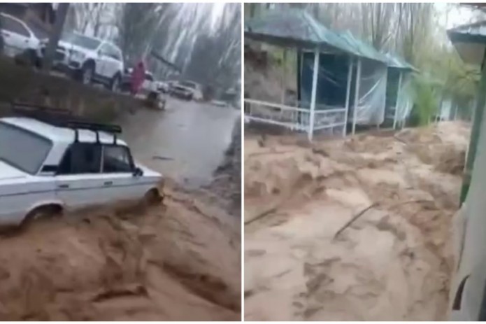 Parkent tumani So‘qoq qishlog‘ida sel oqimlari yuzaga keldi