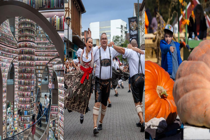 Xitoyning Chengdu shahridagi kitob do'koni, Blumenauda Braziliya pivo festivali, Kanadadagim ulkan qovoqlar tanlovi. Kun suratlari