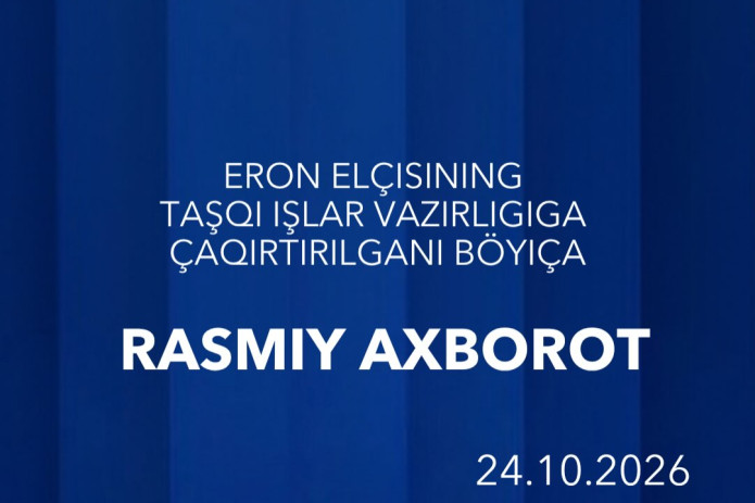 O‘zbekiston TIV Eron elchisini chaqirtirib, norozilik notasi topshirdi