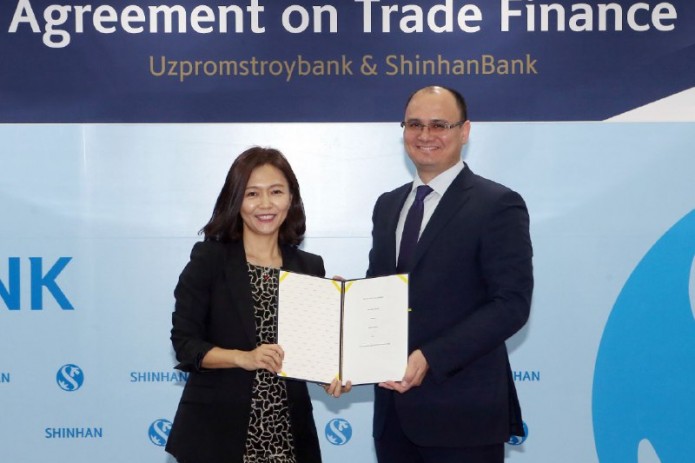 Узпромстройбанк и Shinhan Bank подписали соглашение на $60 млн.