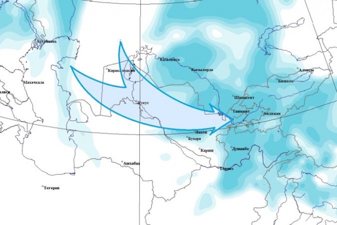 Карта осадков узбекистан