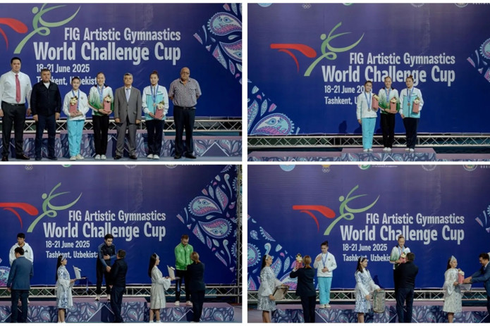 O'zbekiston gimnastikachilari Jahon chellenj kubogida 9 ta medalga sazovor bo'lishdi