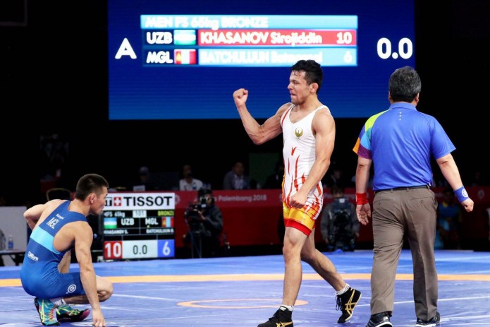 Борец Сирожиддин Хасанов принес первую медаль Азиатских игр
